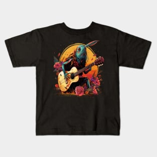 Cockroach Playing Guitar Kids T-Shirt